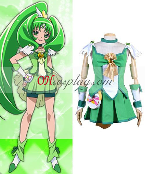 Pretty Cure Smile Precure Midorikawa Nao (Cure maart) Cosplay Kostuum