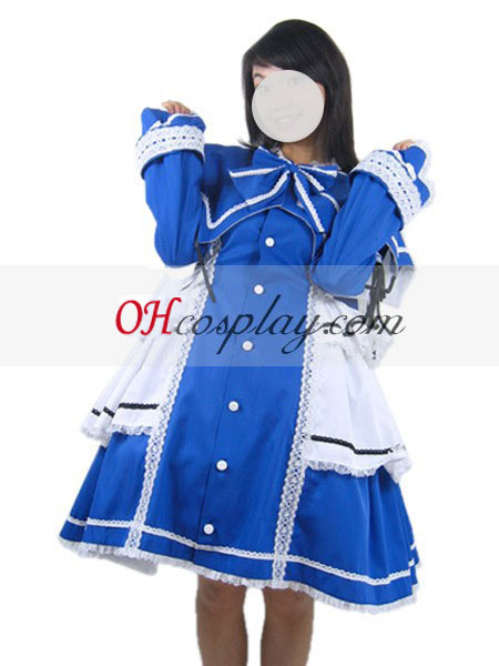 Rozen Dekliški Lolita Cosplay kostumov modra