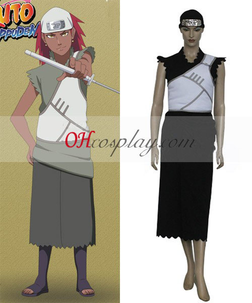 Naruto Shippuuden Nuvem Equipe Karui Cosplay Traje