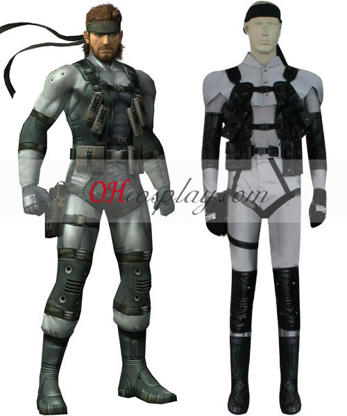 Metal Gear Solid 2 Twin Snake Grey Cosplay Costume