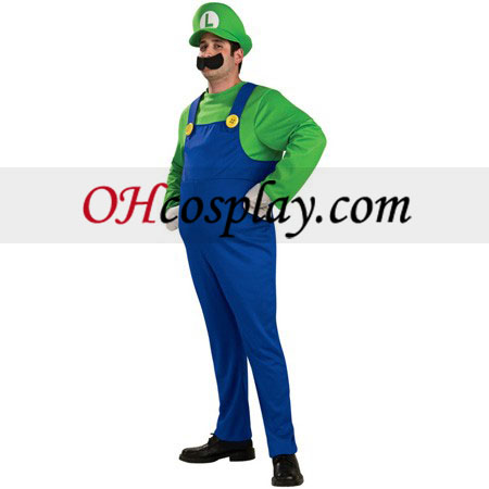 Super Mario Bros Luigi Mario Adult Costumes