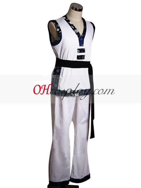 The King of Fighters \'Kim Kaphwan White udklædning Kostume