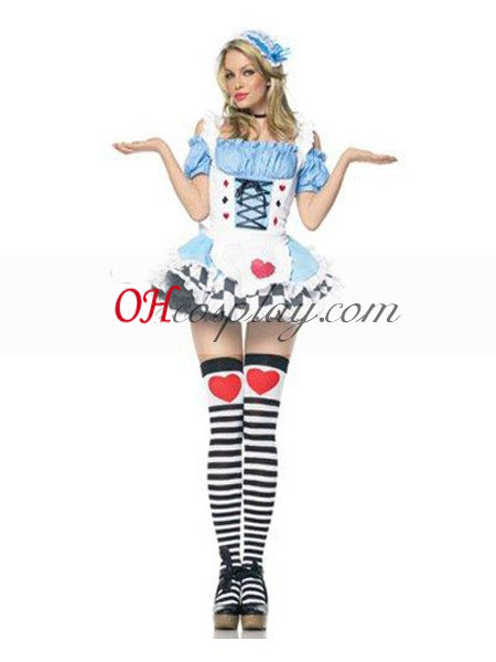 Alica v krajine zázrakov Alice Hearts šaty Cosplay kroj
