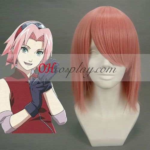 Haruno Sakura Naruto Cosplay peruca Rosa