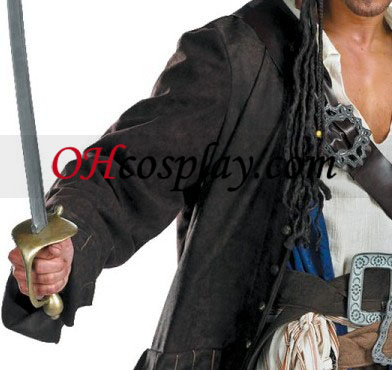 Pirates of equivalent Caribbean 3 Captain Jack Sparrow Prestige Adult Costume
