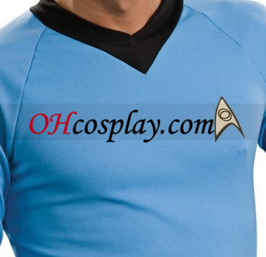 Star Trek Classic Blå skjorta Deluxe vuxen dräkt