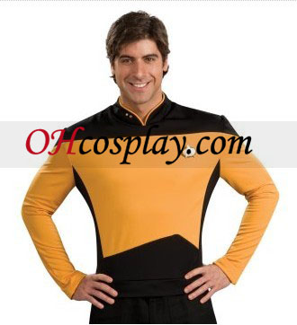 Star Trek Next Generation Gold Shirt Deluxe Adult Costumes