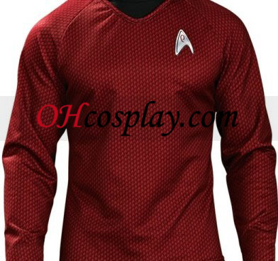 Star Trek Movie (2009) punainen paita Deluxe aikuisten asu