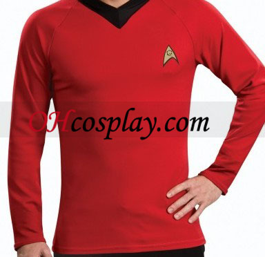 Star Trek klasično rdeča majica Deluxe odraslih kostumih