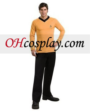 스타트렉(star Trek) 클래식 골드 셔츠 디럭스 성인 의상
