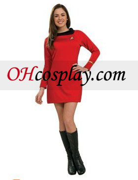Star Trek Classic Red šaty Deluxe dospelých kroj