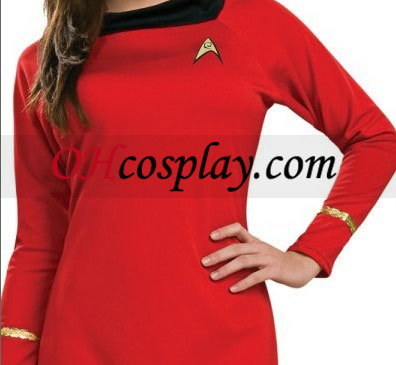 Star Trek Classic Red Kjole Deluxe Adult Kostume