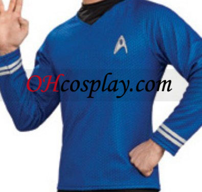 Star Trek Movie (2009) Blå skjorta Deluxe Adult kostym
