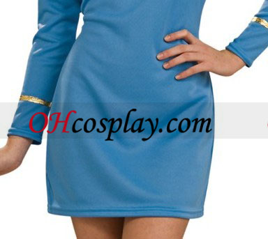 스타트렉(star Trek) 클래식 블루 드레스 의상 디럭스 성인
