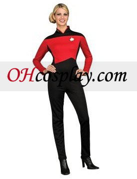 Star Trek naslednje generacije rdeče delovno obleko Deluxe odraslih kostumih