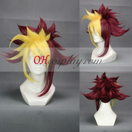 ZEXAL IV cosplay Yellow&Red Cosplay Wig