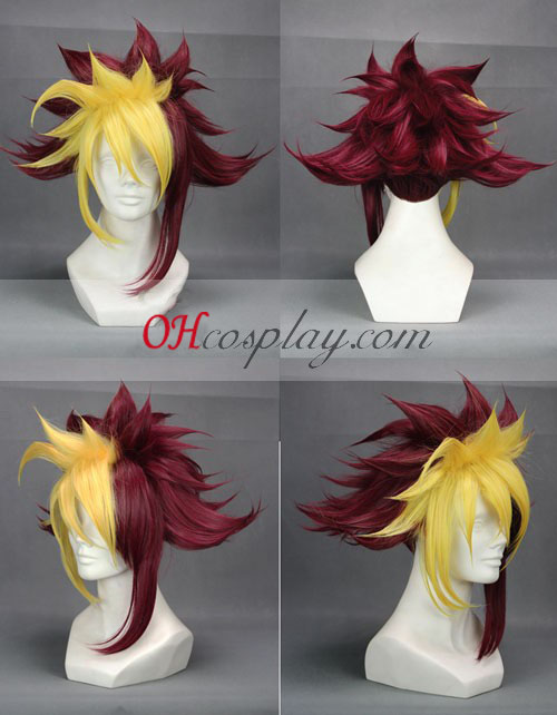 ZEXAL IV cosplay Yellow&Red Cosplay Wig