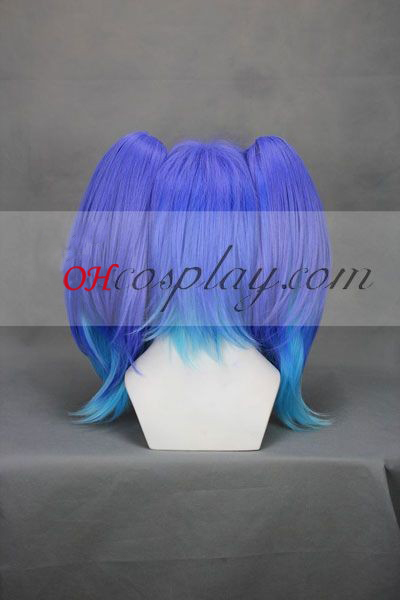 ANTI A ração Yokune Ruko Roxo&Cosplay peruca Azul