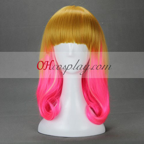 Japan Harajuku Series Golden&Pink Cosplay Wig