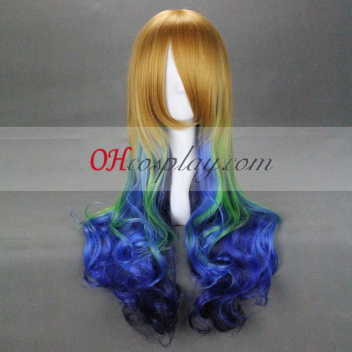 Japon Harajuku Series Yellow & Green & Blue Costume Carnaval Cosplay perruque