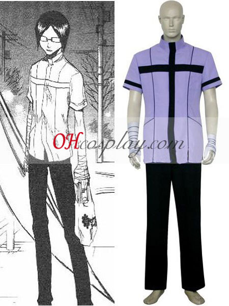 Bleach Uryuu Ishida shirt Uniform Cosplay Kostym