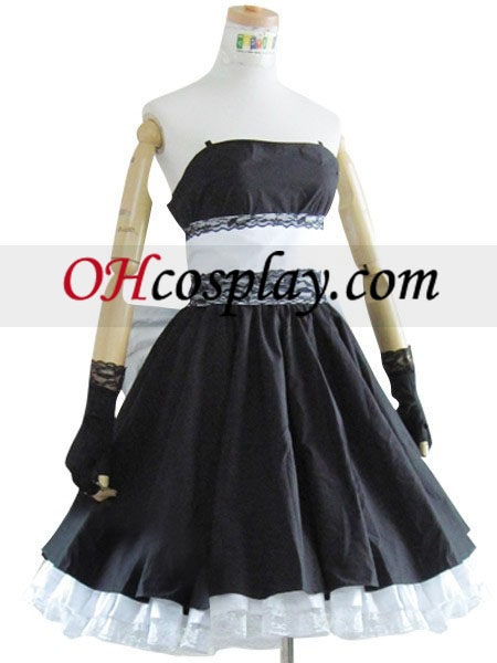 vocaloid miku hatsune שמלה שחורה קוספליי בגד ים