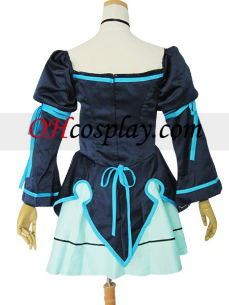 Vocaloid Miku Doujin kék ruhában egységes Cosplay