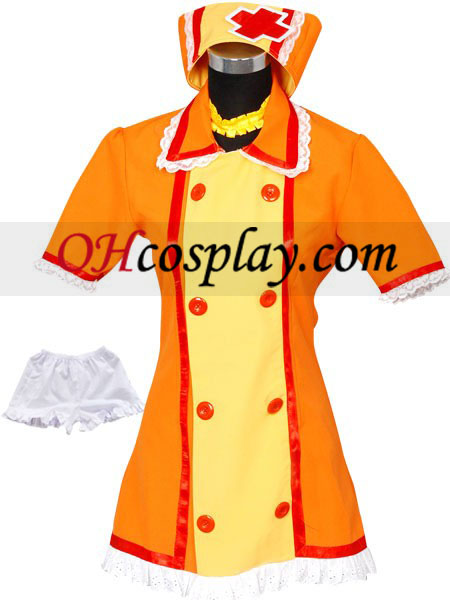 Vocaloid Kagamine Rin Orange Uniform Cosplay Costume