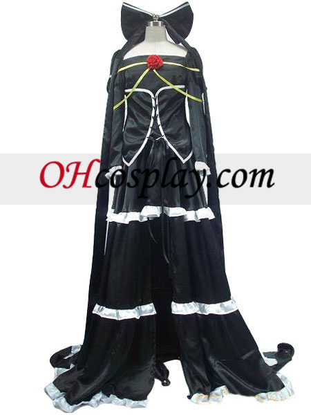 Вокалоид черного цвета имитация анимэ костюм