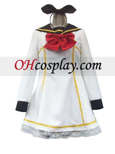 Vocaloid Cosplay Traje vestido branco