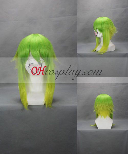 Vocaloid Gumi тревисто зелено Cosplay Wig