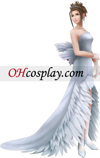 Final Fantasy Yuna Wedding Dress Cosplay Kostym