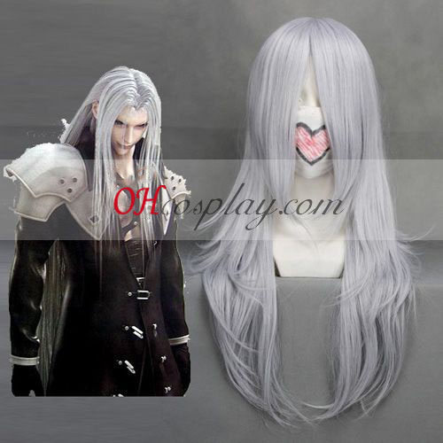 Окончателното фантазия VII Sephiroth бяла Cosplay Wig