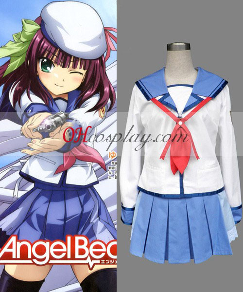 Angel Beats! Nakamura Yuri skoluniform Cosplay Kostym
