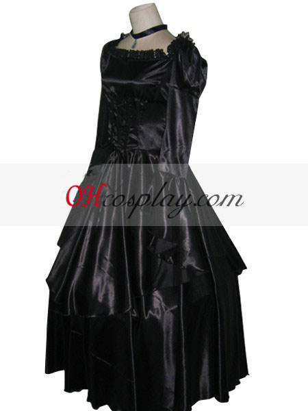 Code Geass C. C svart kjole Cosplay kostyme