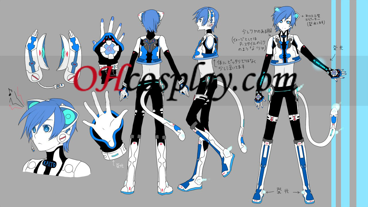 Vocaloid Diva projet Kaito Costume Carnaval Cosplay