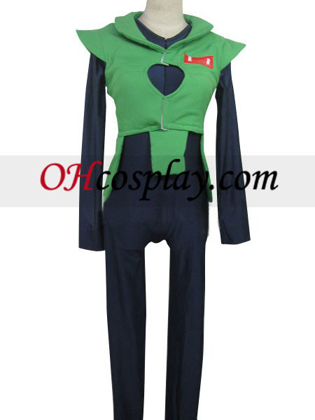 Dragon Ball Andriod Uniform Cloth Combined Leather Costume