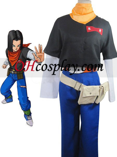 Dragon Ball Andriod Uniform Doek Rolle Wollen Stof Costume