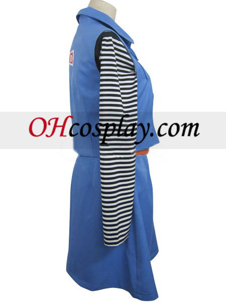 Dragon-Ball Android #18 Uniform Cloth Combined Leather Costume