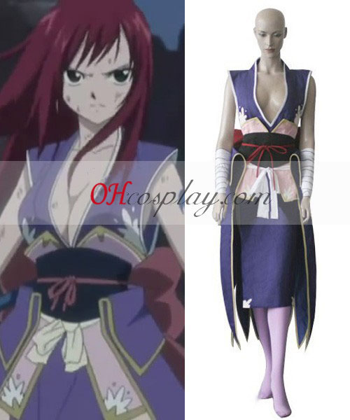 Fairy Tail Elza Kimono Kampf Uniform Cosplay Kostüm