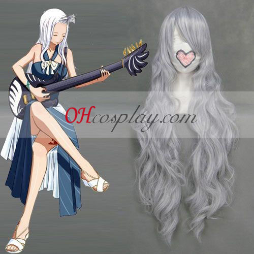 Fairy Tail Mirajane Silvery White Cosplay Wave Wig