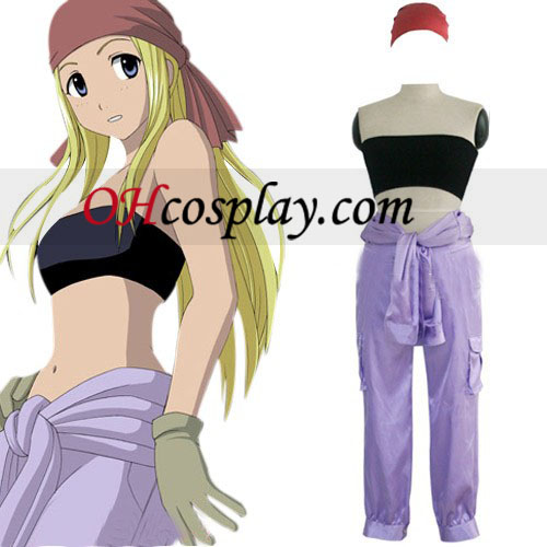 Fullmetal Alchemist Winry Rockbell Working Cosplay Costume