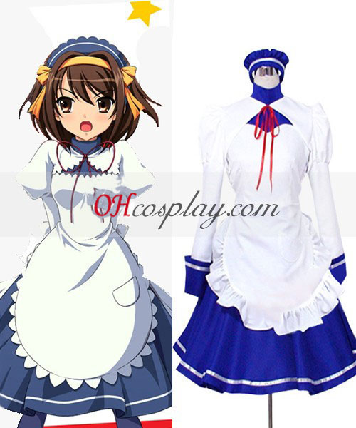 Haruhi Suzumiya Haruhi Suzumiya Maid Dress Cosplay Kostym