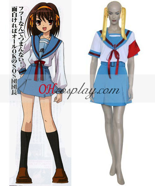 Haruhi Suzumiya Suzumiya Haruhi School Uniform Cosplay Kostym