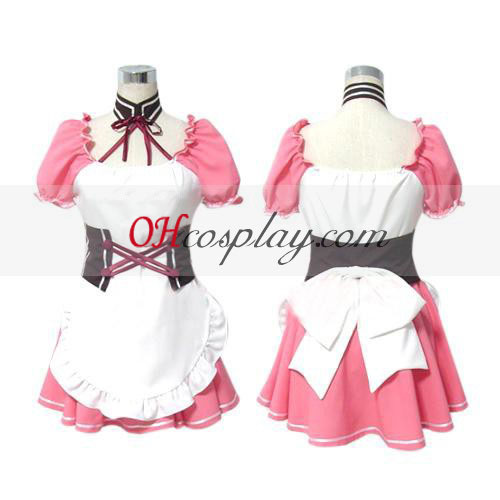 Haruhi Suzumiya Asahina Mikuru rosa klänning Lolita Cosplay Kostym