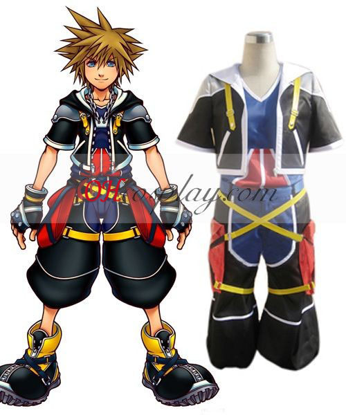 Kingdom Hearts 2 Sora Cosplay Kostym