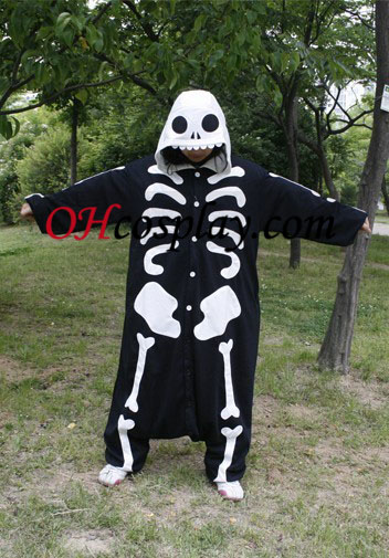 Človeški skelet Kigurumi kostumih Pižame 