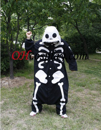 Človeški skelet Kigurumi kostumih Pižame 