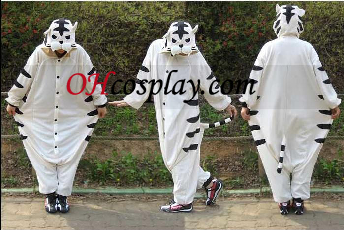 White Tiger Kigurumi Costume Pajamas