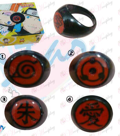 4 modelos Naruto anel (um)